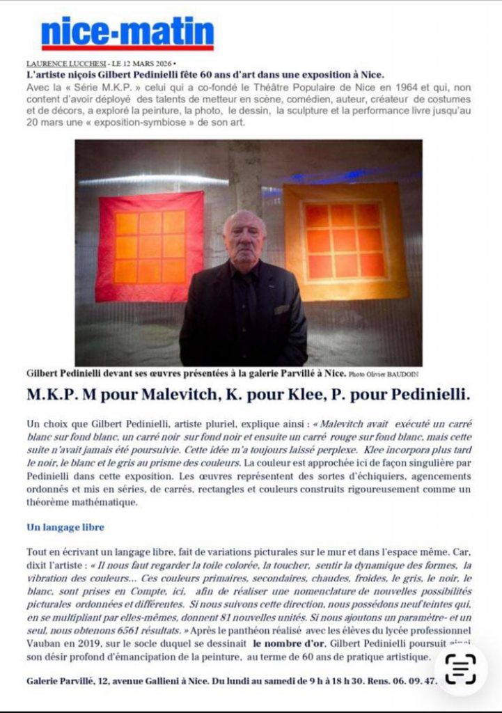 nice matin exposition gilbert pedinielli