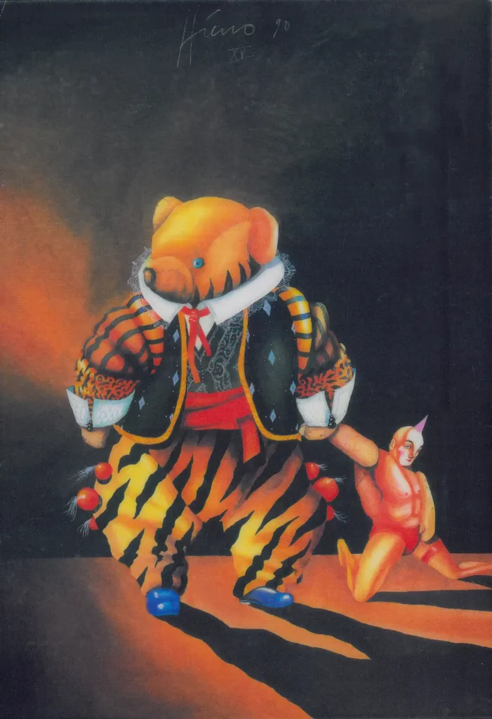 galerie parville jean antoire hierro aquarelles Back from prado II gouache 15F 1990 2