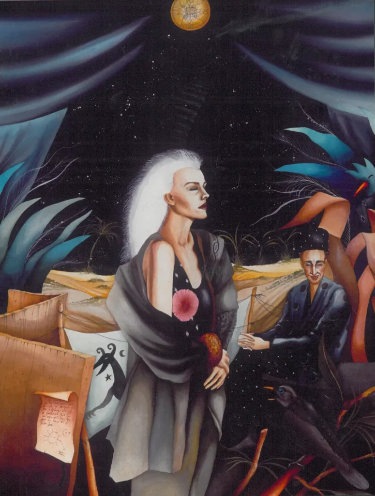 galerie parville jean antoire hierro aquarelles Belle de nuit gouache 20F 1986 3