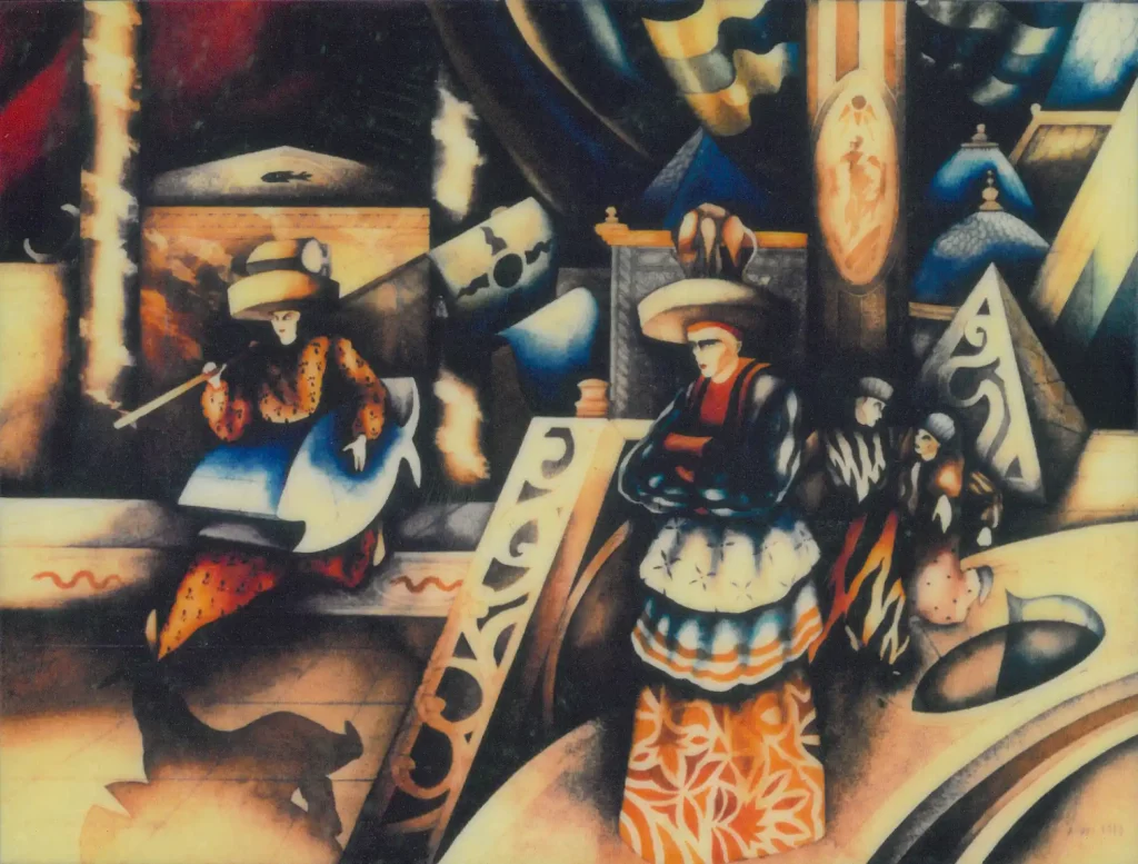 galerie parville jean antoire hierro aquarelles Colonnes gouache 20F 1983 8