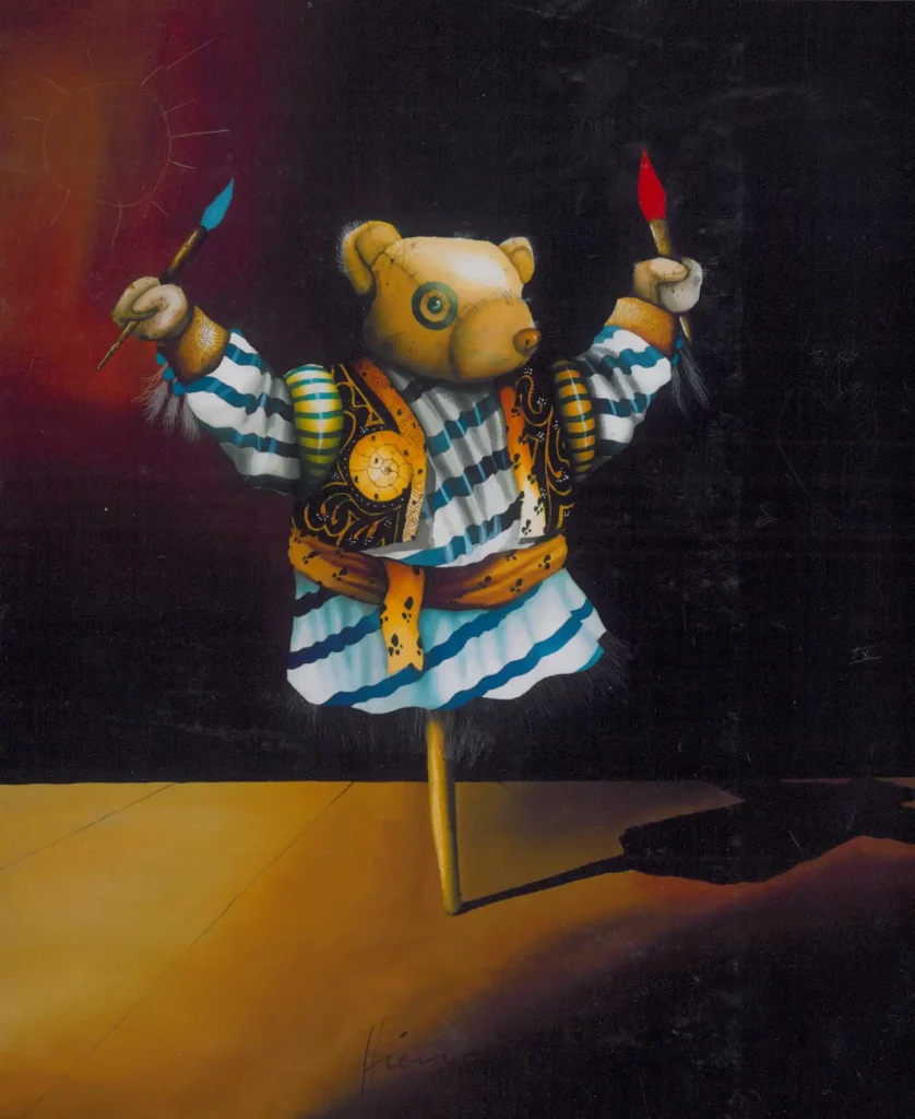 galerie parville jean antoire hierro aquarelles Faux départ gouache 15F 1991 24