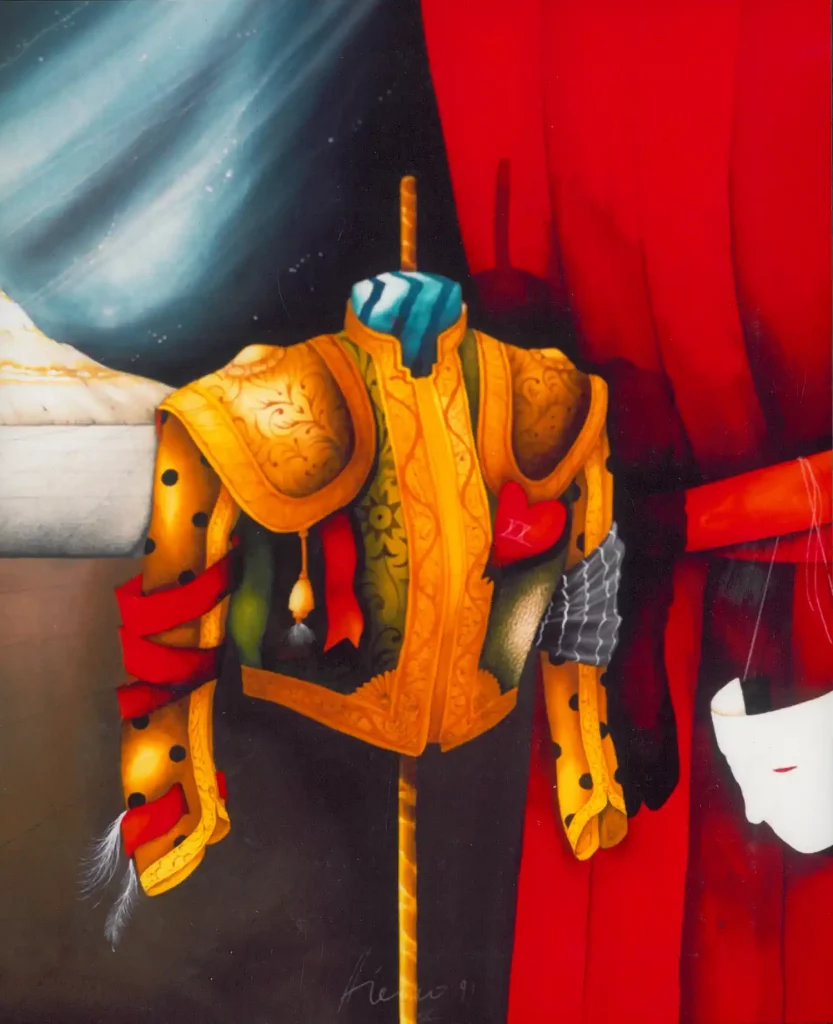 galerie parville jean antoire hierro aquarelles Habit de lumière et ombre gouache 15F 1991 29