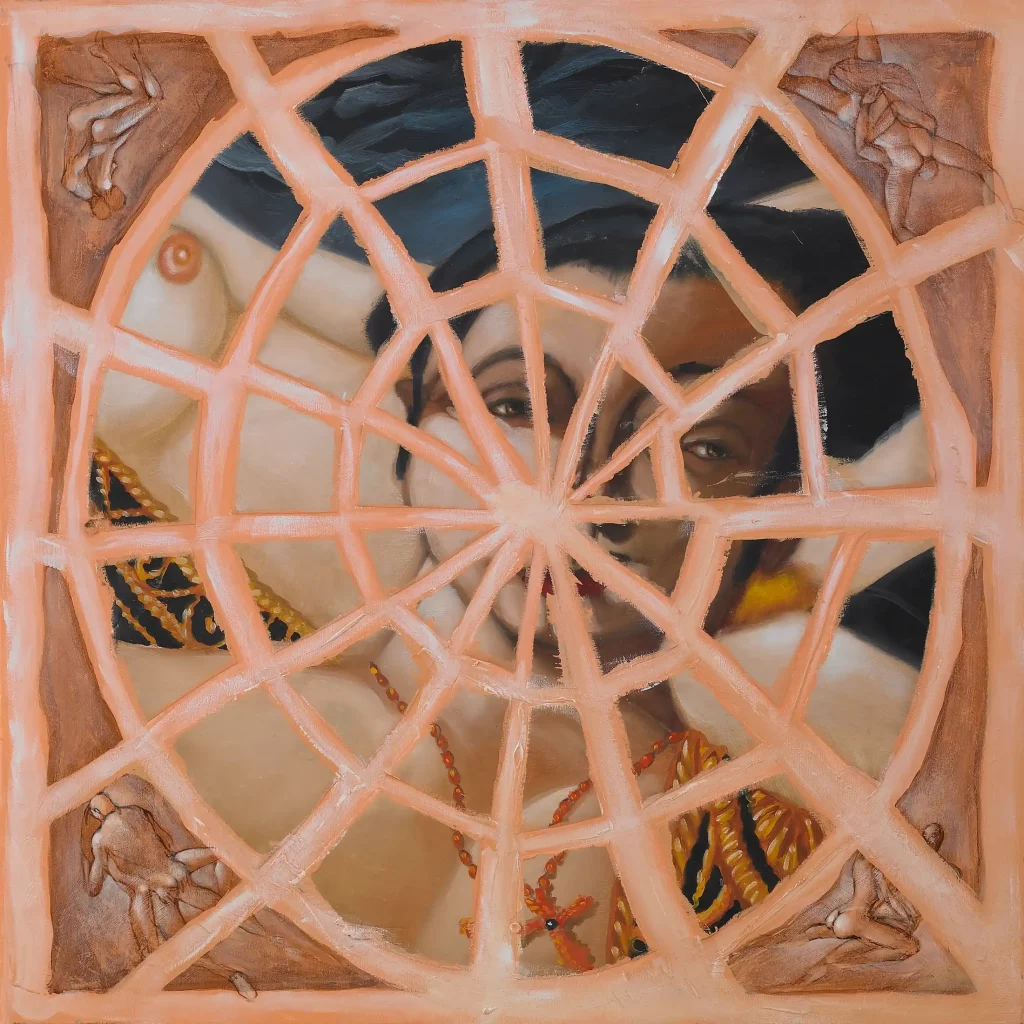 galerie parville jean antoire hierro aquarelles Kamasutra Beach 100x100 39