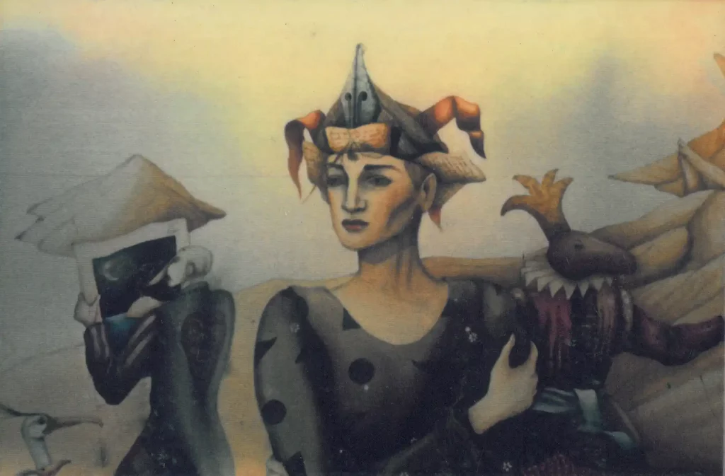 galerie parville jean antoire hierro aquarelles L ile à la plumes gouache 12F 1986 42