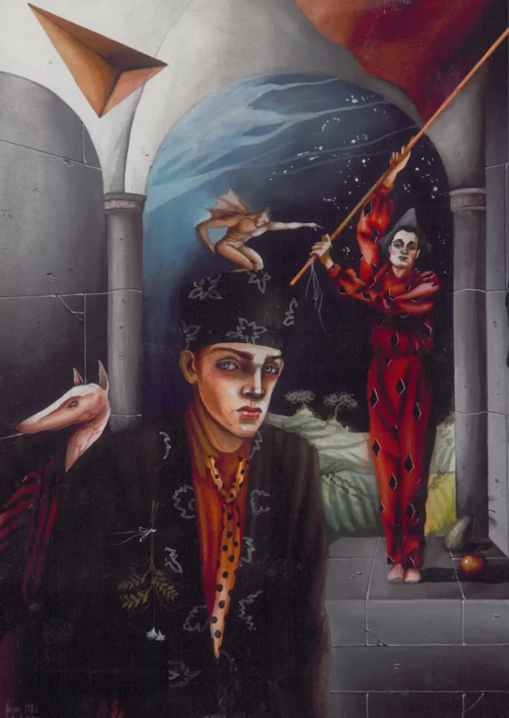 galerie parville jean antoire hierro aquarelles Le drapeau gouache 12F 1986 50