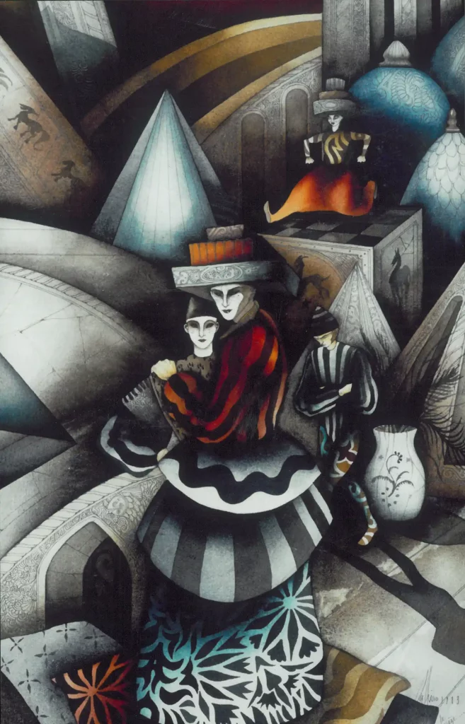 galerie parville jean antoire hierro aquarelles Le piège gouache 20F 1983 53