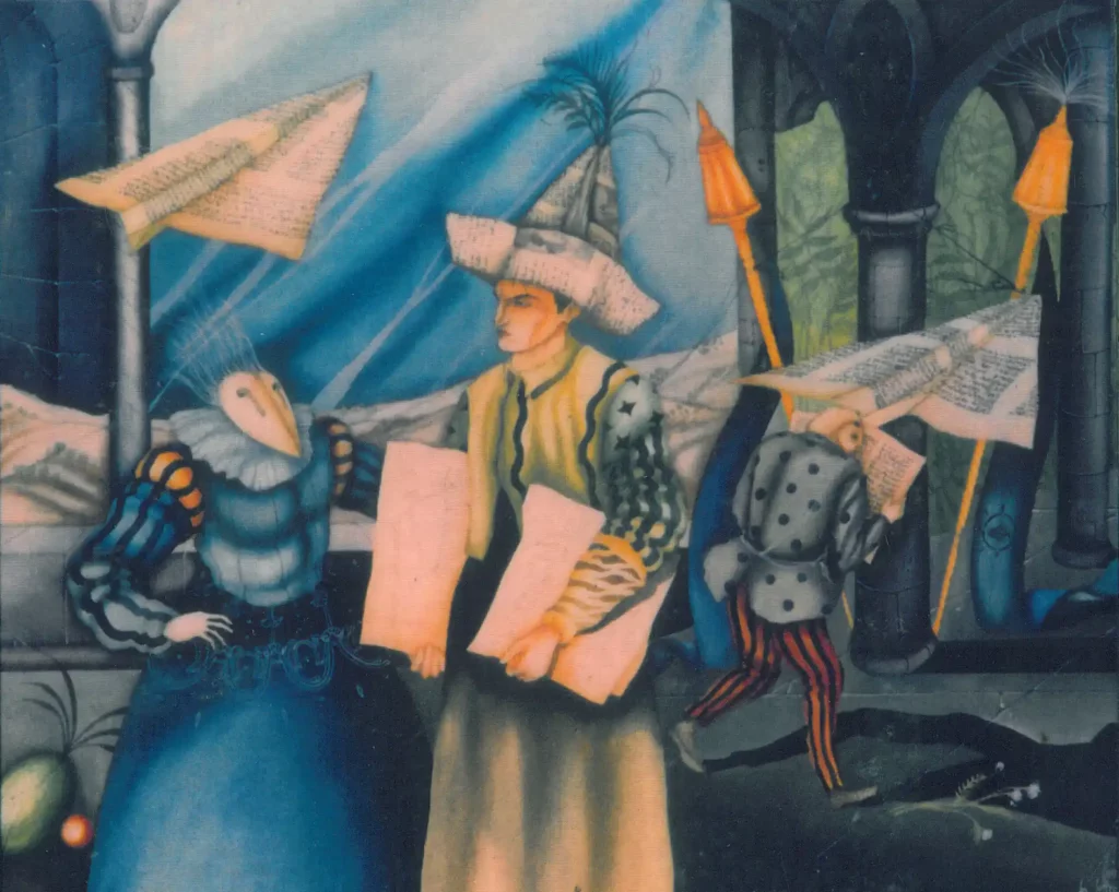 galerie parville jean antoire hierro aquarelles Lettres gouache 12F 1986 57