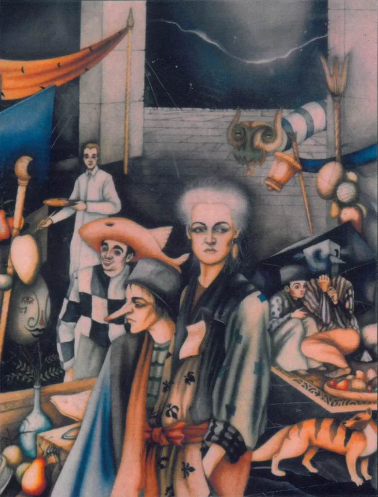 galerie parville jean antoire hierro aquarelles Veille d orage gouache 15F 1984 80