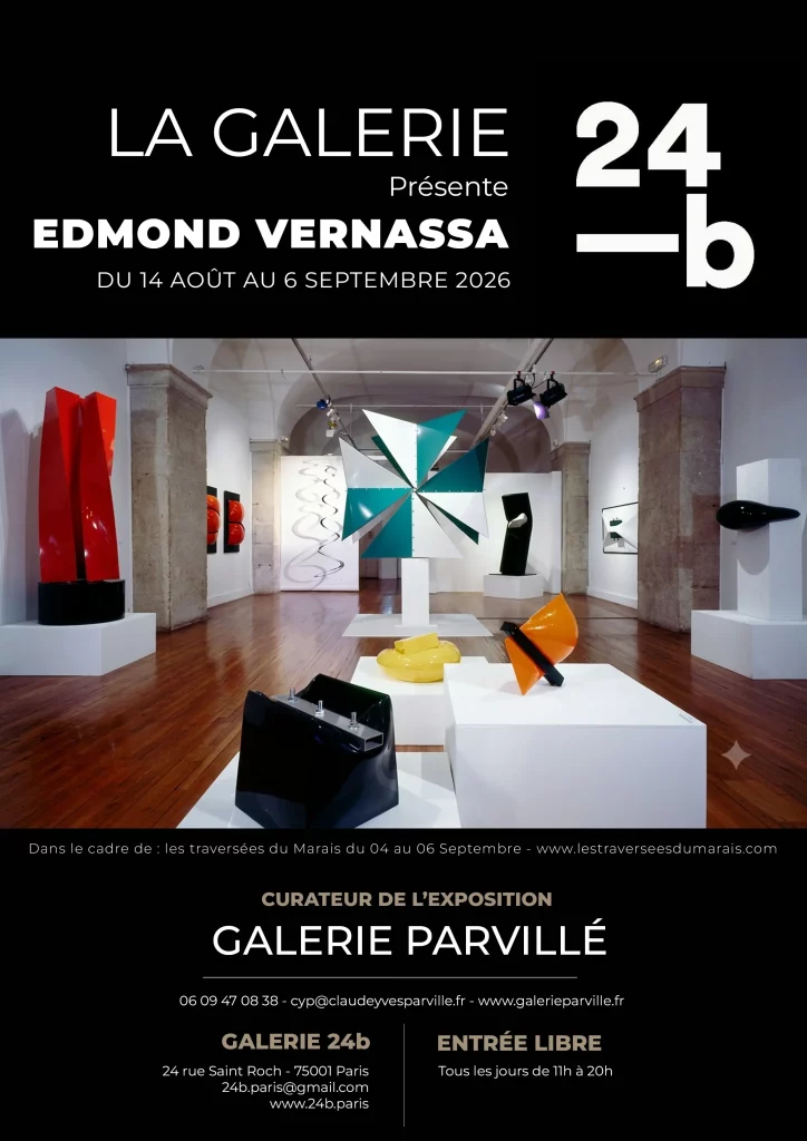 affiche exposition edmond vernassa galerie 24b paris