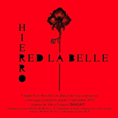 invitation red la belle